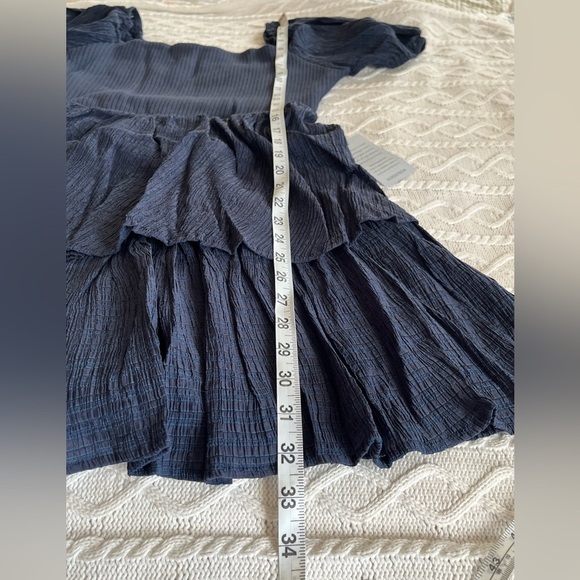NWT Elegant Navy Blue Tiered Dress - Picture 14 of 15